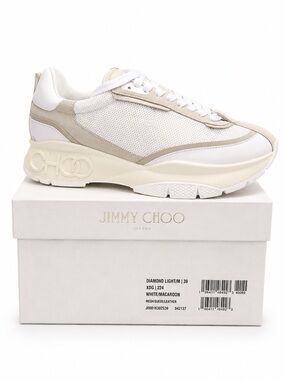 Jimmy Choo Men’s Diamond Light Runner -‎ White & Beige
